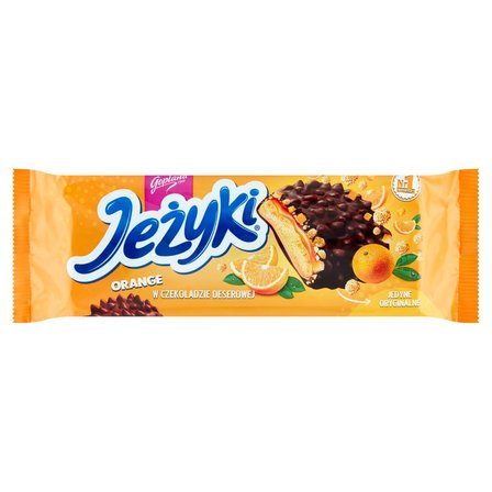 Ciastka Jeżyki Pomarańczowe w Czekoladzie 140G