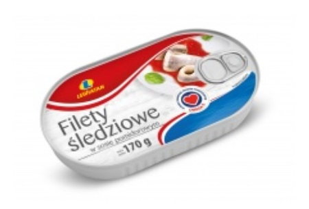 Filety z Śledziowe w Sosie Pomidorowym Lewiatan 170G