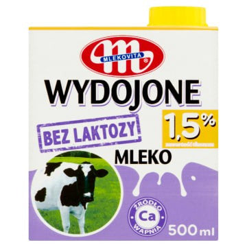 Mleko Wydojone Bez Laktozy 1,5% 0,5L