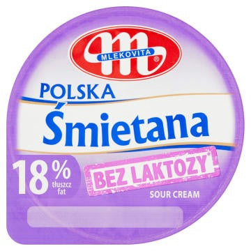 Śmietana Bez Laktozy Mlekovita 18% 200G