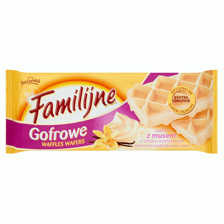 Wafle Gofrowe Familijne Waniliowe Jutrzenka 130G