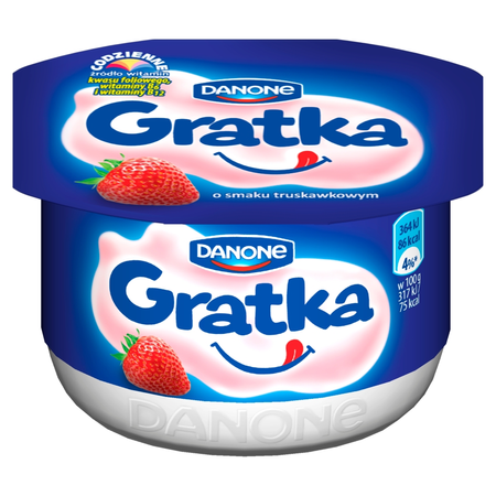 Jogurt Gratka Danone truskawka 115G