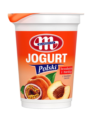 Jogurt Polski Mlekovita Brzoskwinia z Marakują 350G