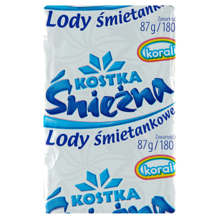 Lody Koral Kostka Śnieżna Śmietankowa 180ML