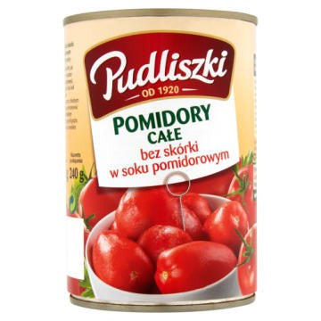 Pomidory Całe Bez Skórki Pudliszki 400G