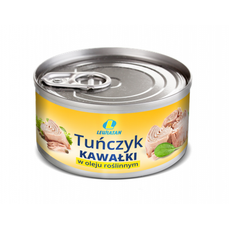 Tuńczyk Lewiatan Kawałki w Oleju Roślinnym 170G