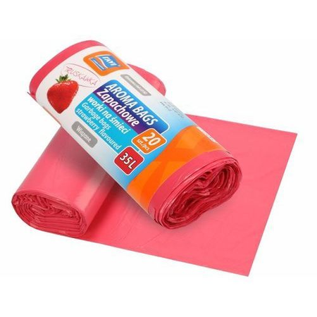 Worki Na Smieci Aroma Bags Wiazane Truskawkowe 35l 20szt
